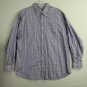 Peter Millar Button Down Shirt Long Sleeve XL Multicolor Plaid Pocket